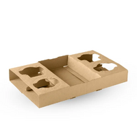 Corrugated Coffee Tray Hold 4 or 2  Cups