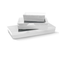White Catering Tray - Large with Clear PET Lid (50 sets)