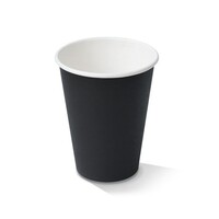 Black Single Wall Coffee Cup 12oz