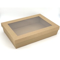 Brown Catering Tray - Medium with Kraft Lid (50 Sets)