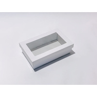 White Catering Tray - Small with White Window Lid (10sets)