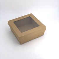 Square Catering Tray - Small with Kraft Window Lid