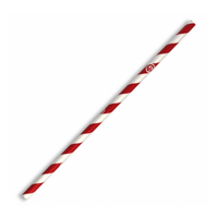Regular Paper Straw - Red Stripe (2500pcs)