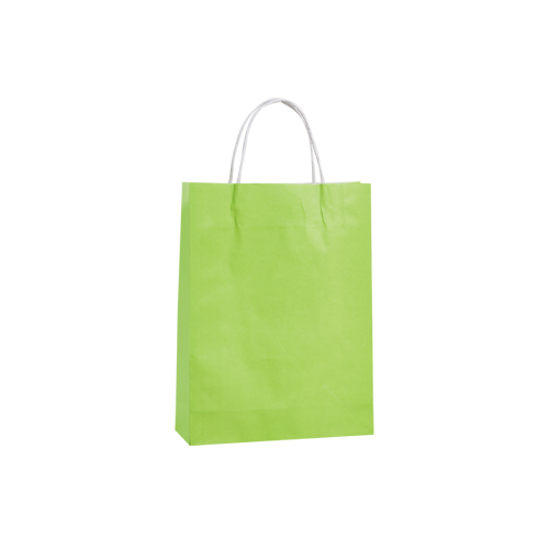 Lime Kraft Paper Bags - Medium