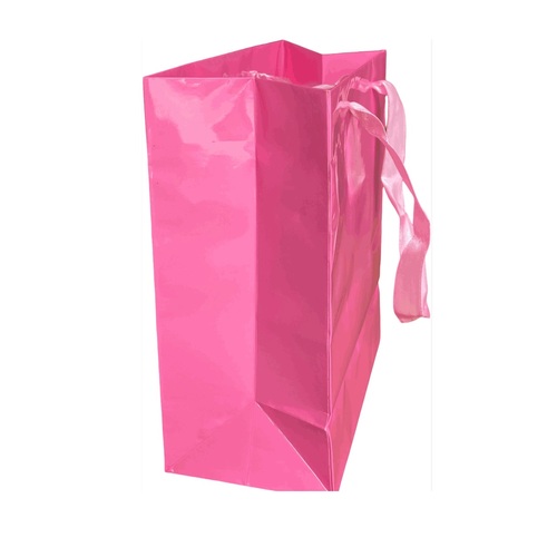 PINK Gloss Jewellery with Ribbon Handle - Large (200x160+90mm, 200PCS)