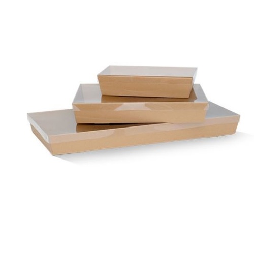 Brown Catering Tray & Lid - Small 50mm High (255 x 155 x 50)mm