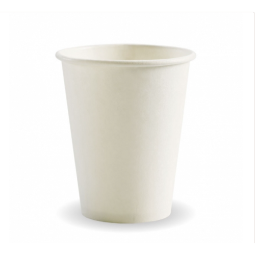 Bio Single Wall Coffee Cup 10oz - White