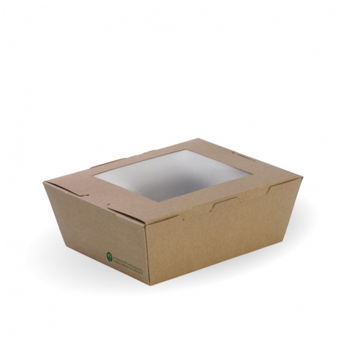 PLA Coated Lunch Box With Window - Medium (200/ctn)