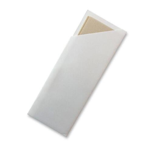 White Cutlery Pouch with Bamboo Napkin - 1000 PCS