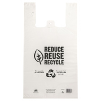 Jumbo White Re-Usable HDPE Carry Bag (360x340x160, 500pcs)
