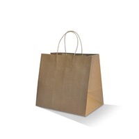 Brown Kraft Takeaway Paper Bags - Large, 150 pcs