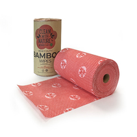 Bamboo Cleaning Wipes - Red (6 Roll)