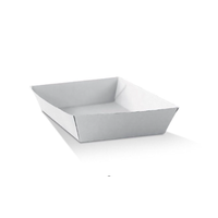 White Corrugated Open Tray #2 (250/ctn, 178x178x45mm)