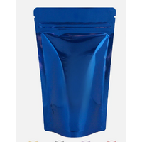 Stand up coffee pouch / mylar foil bag - Blue (170x110+70mm, 70g)