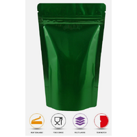 Stand up coffee pouch / mylar foil bag - Green (170x110+70mm, 70g)