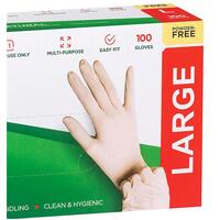 Clear Vinyl Gloves - Large (100pcs)