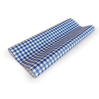 Greaseproof Paper - Gingham Blue (190x300mm, 200/Pack)