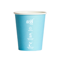  8oz (Ø80) Truly Eco Single Wall Coffee Cup - Pastel  