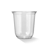 PET Cold U Shape Drink Cup 10oz/300ml
