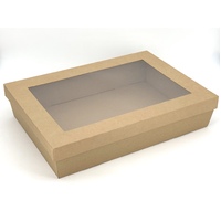 Brown Catering Tray - Medium with Kraft Lid (10sets)