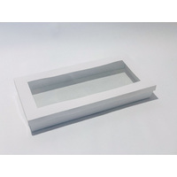 White Catering Tray - Large with White Window Lid (10sets)