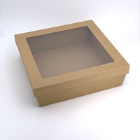 Square Catering Tray - Medium with Kraft Window Lid (10 sets)