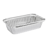 125pcs Rectangular Shallow Foil Tray 550ml (185x110x36mm)