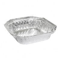 110pcs Square Small Shallow Foil Tray 270ml (131x131x25mm)