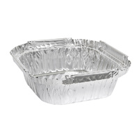 110pcs Square Small Foil Tray 300ml (132x132x33mm)