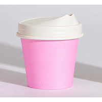 8oz (Ø90)  Single Wall Coffee Cups & White Paper Sipper lids