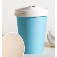 12oz (Ø90)  Single Wall Coffee Cups & White Paper Sipper lids