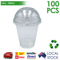 12-14oz (400ml) PET Cold Drink Cup & Dome Lid