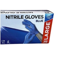 Blue Powder Free Nitrile Glove - Large