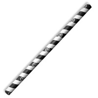 Jumbo Paper Straw - Black Stripe (2500pcs)
