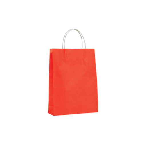 Red Kraft Paper Bags - Midi