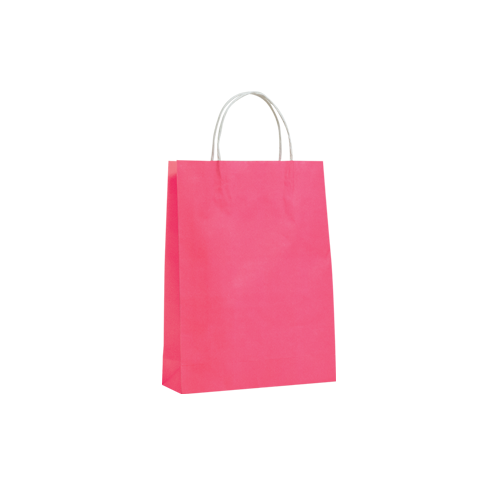 Pink Kraft Paper Bags - Medium