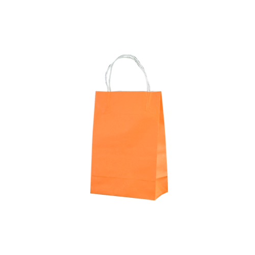 Orange Kraft Paper Bags - Junior