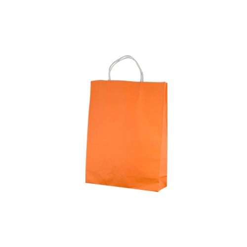 Orange Kraft Paper Bags - Midi