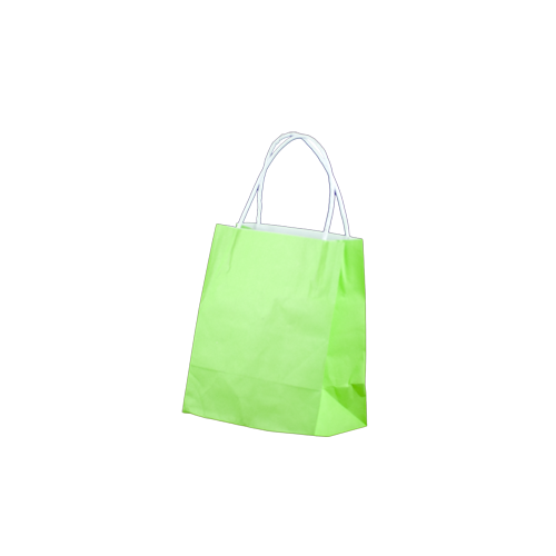 Lime Kraft Paper Bags - Toddler