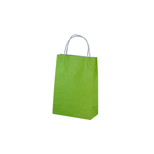 Lime Kraft Paper Bags - Junior