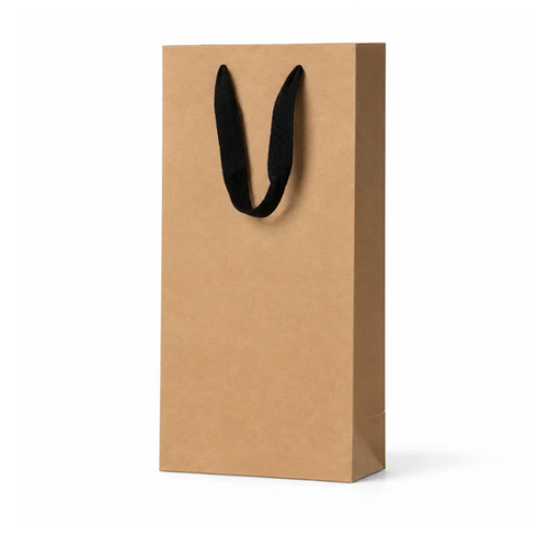Deluxe Kraft Double Wine Bag (390x180+90mm, 100 pcs, 175gsm)