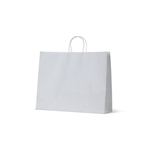 White Kraft Paper Bags - Boutique (350x450+125 mm, 250mm)