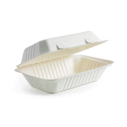 Sugarcane Burger Plus+ Clamshell 9x6x3" (250/ctn)