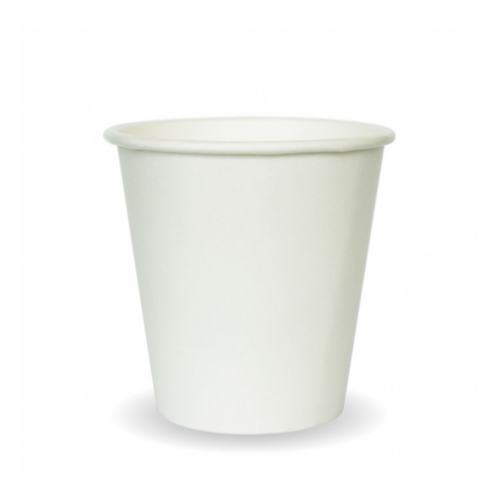 Bio Single Wall Coffee Cup 6oz - White