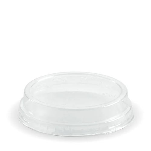 Clear Raised Flat Lid For 60-280ml BioCup (2000/CTN) (No Hole )
