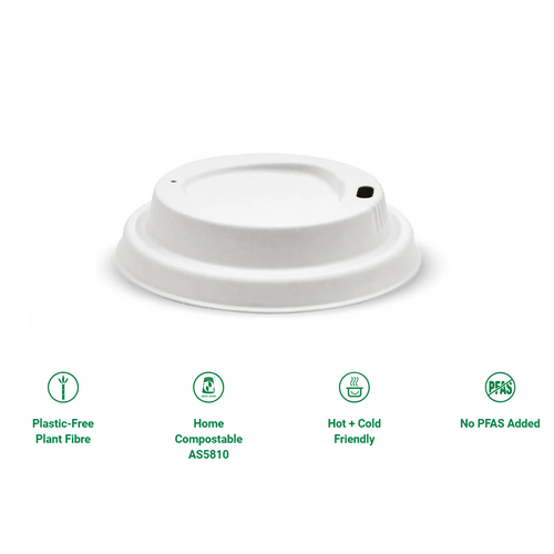 90mm Large Sugercane Lid - White(1000/ctn)