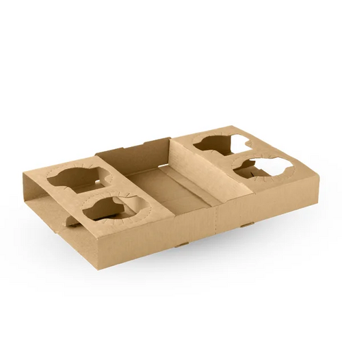 Corrugated Coffee Tray Holds 2 or 4  Cups (100/ctn)