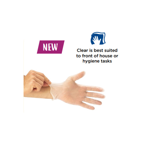 Clear Vinyl Gloves Powder Free  (Size: S/M/L/XL)