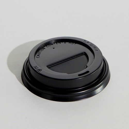 Flat Lid For 12oz/16oz Coffee Cup - Black (1000/ctn)