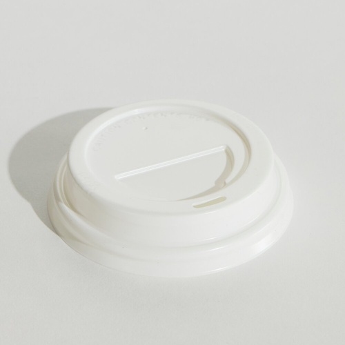 Ø90mm Flat Lid For 12oz/16oz Coffee Cup - White (1000/ctn)